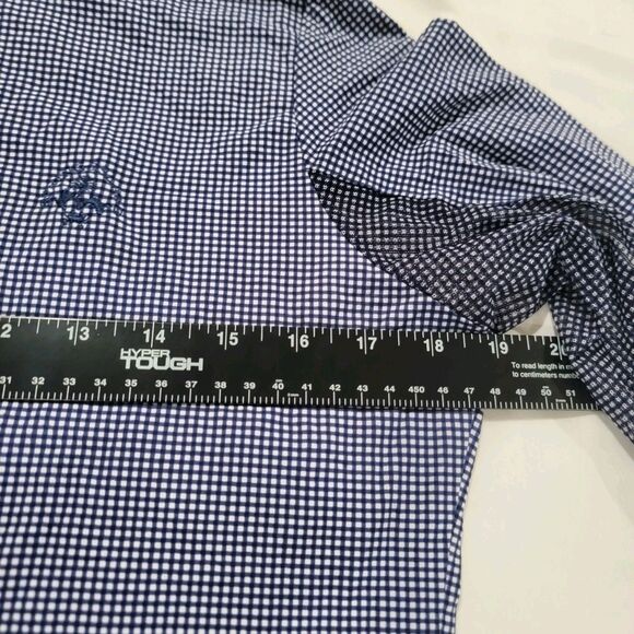 Ibkul Mens Quarter Zip Shirt Size Medium Upf 50 Outdoor Stretch Gigham Plaid - Picture 7 of 7